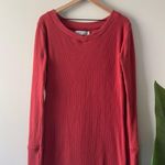 Free People  FP Beach Ribbed Long Sleeve Tunic Cotton Stretch Casual oversized M Photo 7