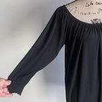 Norma Kamali Kamali Kulture Shirred Neckline Solid Black Dress Photo 5