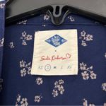 Wild Blue  Floral Tie Neck Blouse sz S Photo 2