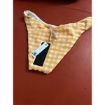 Gianni Bini  Swim Suit Bottoms Womens XS Yellow White Gingham Cheeky New Photo 3