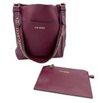 Steve Madden Bdhalia Burgundy Red Shoulder Bag Chain Strap 2 Piece Set w/ Pouch Photo 0