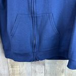 Vanity Fair Navy Blue Large Zipper Front Long Sleeve Hoodie Front Pockets Photo 5