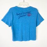 Harley Davidson Jamaica Blue & Pink Fire Heart Cropped Top Tshirt Size L Photo 2