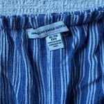 American Eagle  Blue and White Striped Tube Top Romper Photo 4