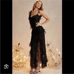House Of CB  'Malila'‎ Black Ruffle Sheer Maxi Dress NW S Photo 2