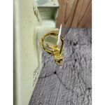 NIB Isabella M Sterling Silver Vermeil Cubic Zirconia Drop Earrings Leverback Gold Photo 6