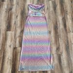 Retrofete Soleil Dress in Lilac Aurora Size XS Strapless NWT Cutout Maxi Rainbow Purple Photo 7
