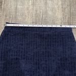 Maeve Anthropologie  Nell Flounced Midi Skirt Navy Blue Size Small Velvet Stretch Photo 2