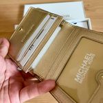 Michael Kors Micheal Kors Travel Gold Leather Card Holder With a Key Gold Rooster Charm Set Photo 8