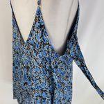 Topshop New Floral Print Tie Back V-Neck Romper Blue Multi Size 4 Photo 17
