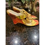 Monzo & Franco Flower Heels Slides Sandals Shoes 9M Size 9 Photo 1