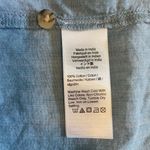 J.Crew Cropped Blue Button-Up Shirt in Washed Voile Size 8 Preppy Lightweight Photo 5