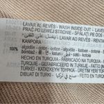 ZARA  High Rise Barrel Leg Paper Bag Crop Jeans Baggy Beige Peach 12 Photo 8