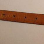 Coach Women's Brown Leather Belt with Gold Buckle Size 36 Photo 4