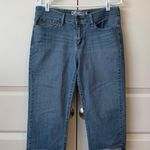 Levi’s Denizen Stretchy Cotton Blue Denim Cuffed Capri Jeans Photo 0