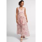 Free People Julianna Maxi Dress for Women Size Small Pockets Rose & Ivory NWT Photo 9