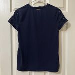 Michael Kors Women’s Michael By Blue Eyelet Short Sleeve T Shirt Top Sz S small Photo 8