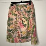 Vintage Y2K Cottagecore Floral 100% Silk Skirt Pink Size 0 Photo 3