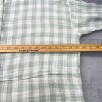 Athleta Lou & Grey Button Down Shirt‎ Gauze Plaid Long Sleeve Relaxed Fit Top Size Large Photo 4