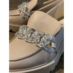 New Dolce Vita Cream Loafers 10 Women’s Slip In Pump Plastic Chain Clear Heeled Photo 4