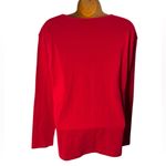 Y2K Christmas M&C Sportswear Red Snowflake Embroidered Long Sleeve Shirt XL Photo 2