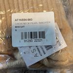 ASTR Argyle Pearl Accent Wool Blend Sweater in Biscuit Small Photo 5