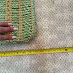 Lime & Tan Woven Tote Bag Green Photo 6