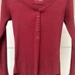 Aerie  Henley Long Sleeve Ribbed Top Photo 2