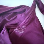 Athleta  Bra Cup Wrap Halter Bikini Top 32D/DD Berry Photo 5