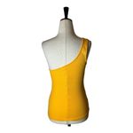 Anthropologie  Shirt Women Extra Small Yellow‎ Ribbed Knit One Shoulder Tank Top Photo 4