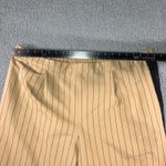 LA LIGNE Pinstripe Wide Leg Pants Women 1X Elastic Waist Plus Size Bleached Tan Photo 2