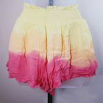 Derek Heart Shorts Dip Dye Pink Orange Yellow Tie Dye Large Juniors Photo 1