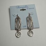 Periwinkle By Barlow Two Tone Metal Pierced Dangle Drop Earrings Silver Photo 0