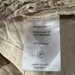 Altar'd State Altar’d State Medium Delilah Linen Corset Top Cropped Tie Straps Smocked Beige Photo 7