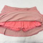 Athleta  Swagger Tiered Skort Med Neon Orange Striped Dot Pickleball Tennis Skirt Photo 6