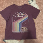 Pink Floyd Dark Side of The Moon Size L Purple Short Sleeve TShirt Festival Tee Photo 0