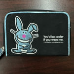 Happy Bunny “You’d Be Cooler If You Were Me” Small Wallet Black Photo 0