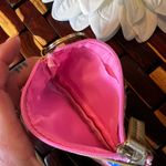 Lilly Pulitzer  ID Case Coin Purse‎ Keychain Wallet Blue Pink Gold Fabric Photo 6