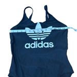 Adidas  Women Navy‎ Blue One Piece Swimsuit Trefoil Logo Spaghetti Strap Size L Photo 3