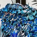 East 5th sheer blue butterfly wing side tie shirt 2X Photo 5