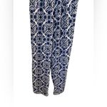 Patrons of Peace Boho Print Halter Jumpsuit – Blue & White, Size S Photo 3