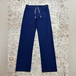 FIGS  Women's High Waisted Livingston Basic Scrub
Pants Small Tall blue Photo 9