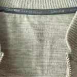 Calvin Klein  Full Zip Collared Knit Gray  Sweater Small Photo 1