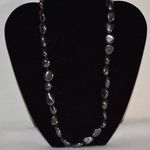 Source Unknown Beautiful Natural Hematite Vintage Dark Grey Sterling 20" Boho Glam Necklace Photo 0