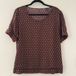 Scotch & Soda  Floral Pullover Blouse Shirt Top Medium Multicolor Black Blue Red Photo 0