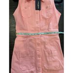 Ramy Brook  Katalina Coated Denim Utility Minidress Pink sz 26 Photo 8