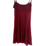Cosabella L Semi Sheer Lingerie Slip Dress Wine Red Lace Trim Italian Sleepwear Photo 8