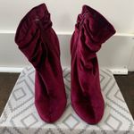 Akira burgundy velvet heels Photo 1