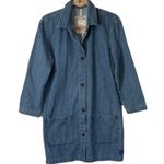 ZARA The Levita Long Line Denim Button Front Jacket Size Small Photo 0