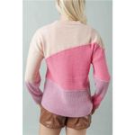 Very J  Color Block Long Sleeve Sweater Photo 1